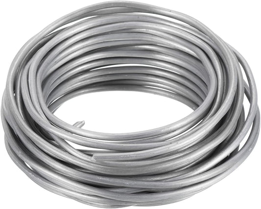 PATIKIL 3.5mm Bonsai Training Wire, Floral Wire Stems Anodized Aluminum Tree Wire 32.8 Feet Total for Gardening Branch Fixing, Silver Tone