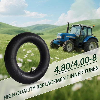 4.80/4.00-8" Inner Tubes 480/400-8 Tire Tube 4.80-8 4.00-8 Replacement Tube for Wheelbarrows, Mowers, Hand Trucks, Dollies, Straight Valve Stem (2-Pack)