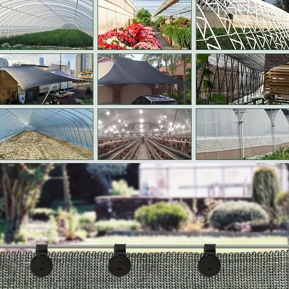 20 Pieces Shade Cloth Clips,Black,Sunshade Cloth, Bird Proof Net, Garden Netting, Greenhouse Nets,Woven Net Heavy Duty Lock Grip, Detachable and Reusable