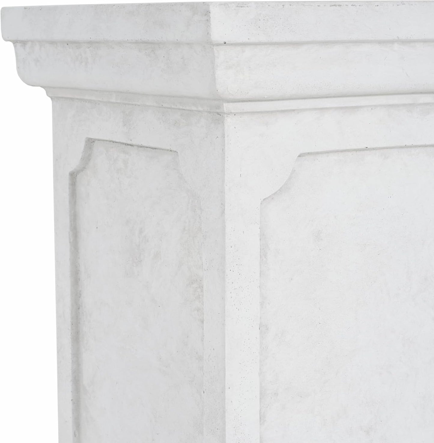 Decorative Roman Column Pedestal Column Plant Stand, Vintage European Style Classical Garden Pillar, Indoor Outdoor Decor, Pedestal Columns Plants Standing for Entryway Garden Yard Home (Antique White/25.75''H)