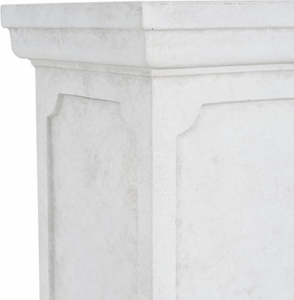 Decorative Roman Column Pedestal Column Plant Stand, Vintage European Style Classical Garden Pillar, Indoor Outdoor Decor, Pedestal Columns Plants Standing for Entryway Garden Yard Home (Antique White/25.75''H)