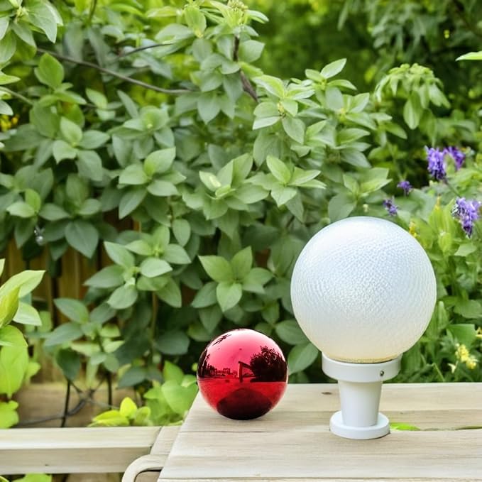 Stainless Steel Garden Gazing Ball 5.3 Inch Mirror Reflective Sphere Polished Decorative Globe for Outdoor Patio Lawn and Yard