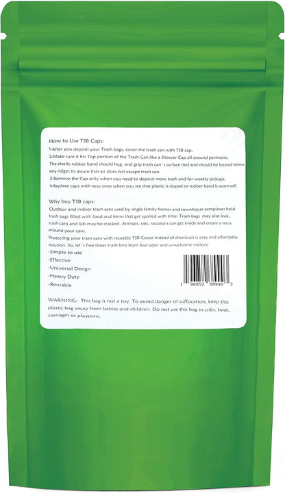 32 Gallon Trash Can Cover Odor Eliminating Bag with Elastic Band Lemon Scented Durable Chemical Free 1 Cover