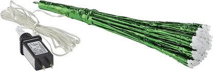 Alpine Corporation 16"H Indoor Holiday 3D Snowflake Hanging Ornament with LED Lights, Green , Christmas Decoration
