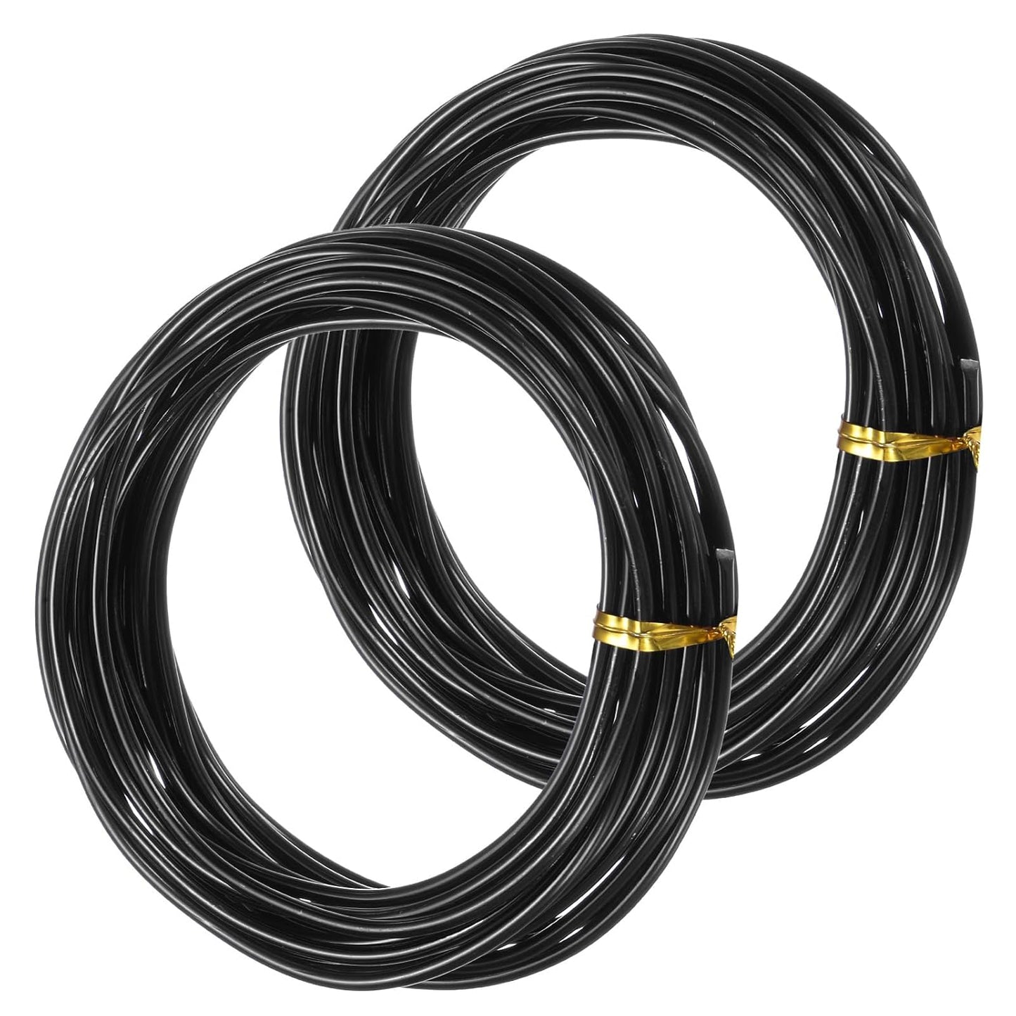 2-Rolls 2.5mm Bonsai Training Wire, 32.8 Feet Total Anodized Aluminum Bonsai Wires for Bonsai Tree Shaping/Branches Fixing/Trunk Holding/DIY Crafting [16.4ft Each, Black]