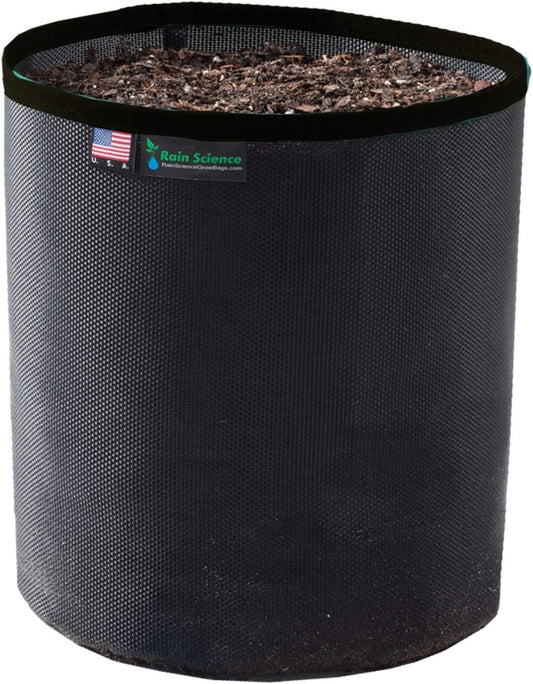 Grow Bag 3 Gallon, Planting Pots - Colorful Plant Grow Bags Pots Gardening Vegetable - Air Pruning Mesh Fabric Plant Container - (Black/Black)