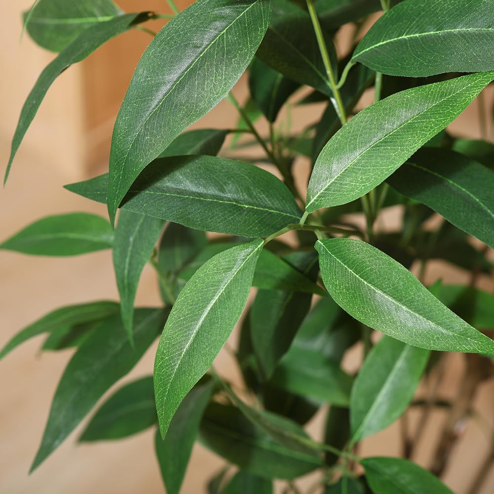 Artificial Eucalyptus Tree,4Ft Tree Fake Plant in Pot for Home and Office Decor,Potted Faux Plants Tall Artificial Trees for Indoor, Outdoor