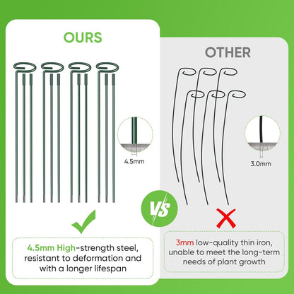 36 Inch Plant Stakes Tall, Three Sizes(12 or 24 or 36 Inch) Plant Support Stakes for Outdoor or Indoor,Garden Plant Stakes for Flowers Amaryllis Tomato Lily Peony Rose Flower Narcissus (4 Set)