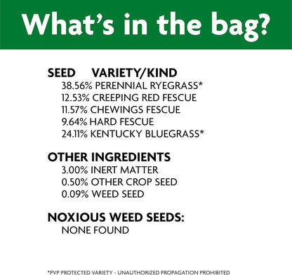 Scotts Professional Turfgrass Seed Sun and Shade Mix, Uncoated, 99.9% Weed Free, 50 lbs.