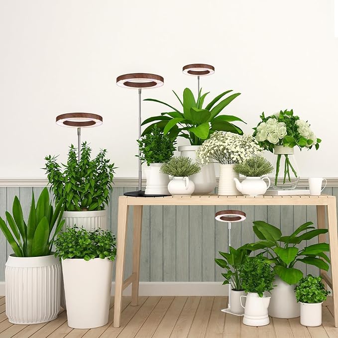 yadoker Plant Grow Light, LED Growing Light Full Spectrum for Indoor Plants,Height Adjustable, Automatic Timer, 5V Low Safe Voltage,Idea for Small Plant Light