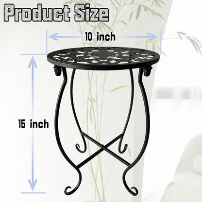 Plant Stand Indoor Outdoor, Metal Plant Stand for Indoor Plants Iron Art Flower Pot Holder Stand Decoration Shelf Racks for Single Planter Use in Garden Patio Corner 1 Pack