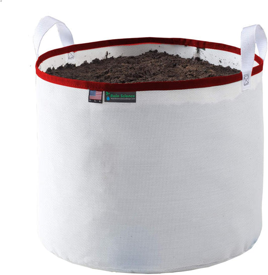 Grow Bag 20 Gallon, Planting Pots - Colorful Plant Grow Bags Pots Gardening Vegetable - Air Pruning Mesh Fabric Plant Container - (White/Red)