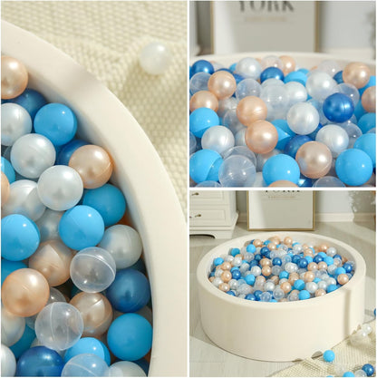 TRENDPLAY Plastic Balls for Ball Pits 2.2 Inch, Pack of 50 100 200 500 Hollow Balls, Perfect for Toddler Baby Pools,Party,Festival Decoration