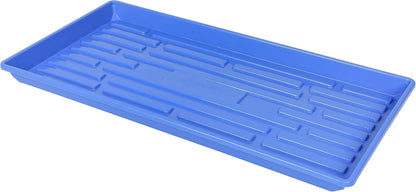 SUNPACK 10" x 20" Heavy Duty Shallow Plastic Seed Starting Tray, Blue, 1" (Pack of 10) - No Drainage Holes, Perfect for Greenhouses or Indoor Gardening