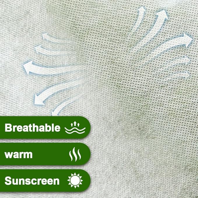 Plant Covers Freeze Protection 10 x 50 FT 1.2oz/yd² Frost Cloth Blankets for Outdoor Plants in Winter, Floating Row Cover for Vegetable Garden