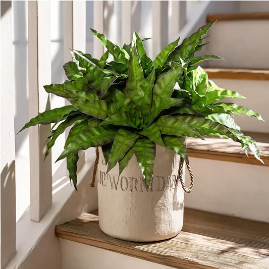 4 Pcs Artificial Greenery Stems Fake Bird Nest Fern Faux Branches Artificial Plants Realistic Fake