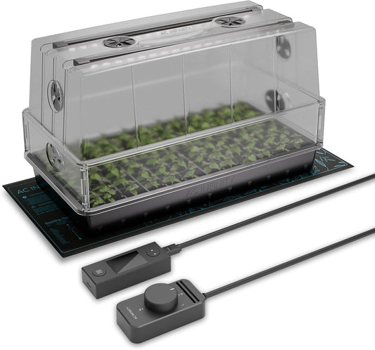 AC Infinity Heavy-Duty Large Humidity Dome 6x12 Germination Kit with Waterproof Seedling Mat, Full