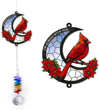 2 Layered Ornament Suncatcher - I am Always with You - Sympathy Gift for Loss of Loved One - Grief Gifts - Heaven Keepsake - Funeral Presents - Daily Remembrance - Hanging Home Garden Decor