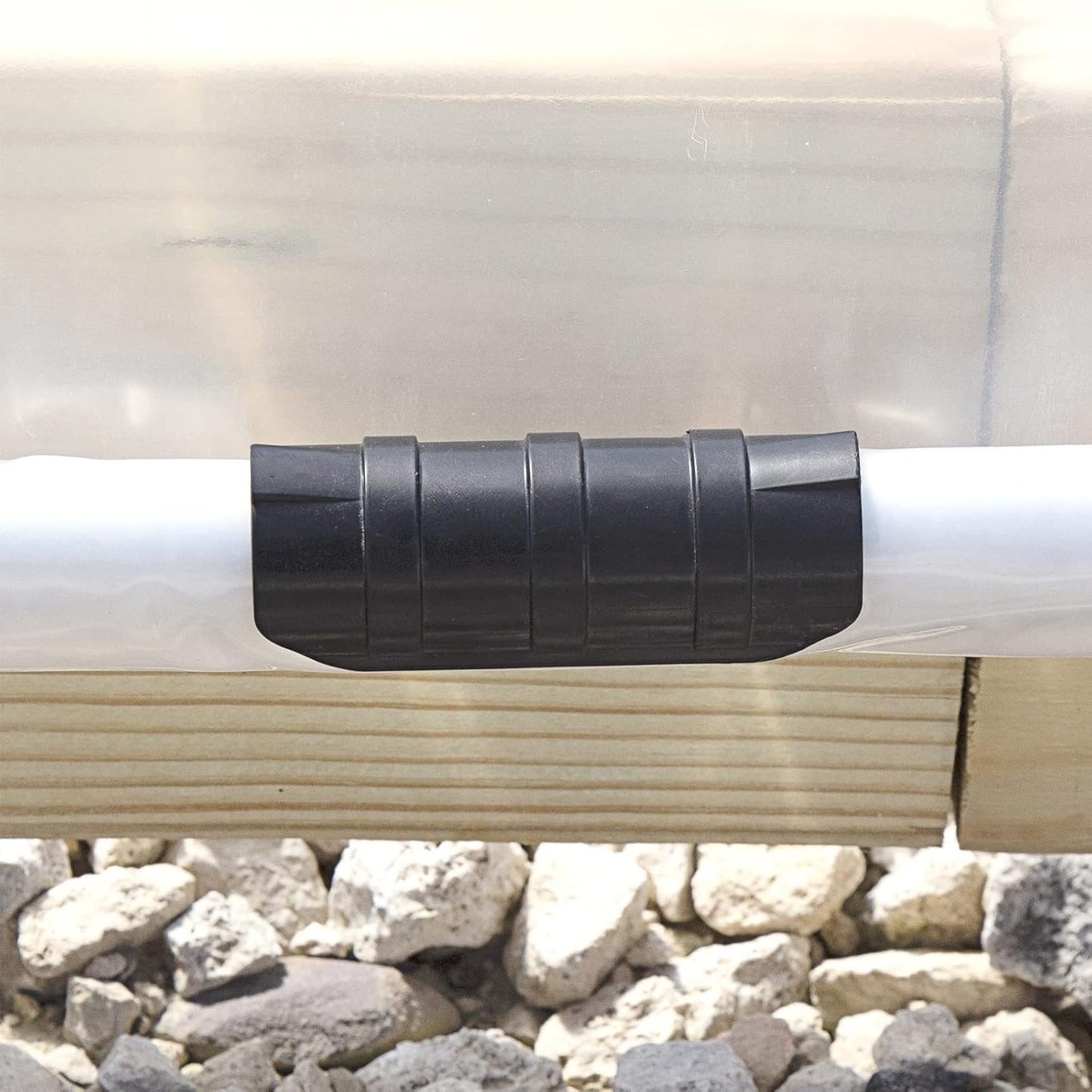 50 PCS Greenhouse Clips 3/4 inch Plastic Greenhouse Clamps 20mm Black ABS Snap Clamp Tube Clip Garden Buildings Tube Clip for Greenhouse Film Sunshade Nets Frame Shelters- Outer Ø 0.95” inner Ø 0.78”