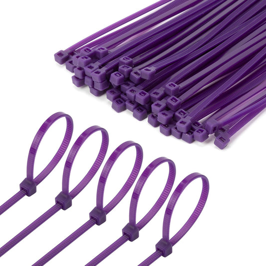6 Inch Purple Zip Tie 1000 PCS, 18 Lbs - Small to Medium Zip Tie, Nylon PA66 UV Resistant Cable Tie