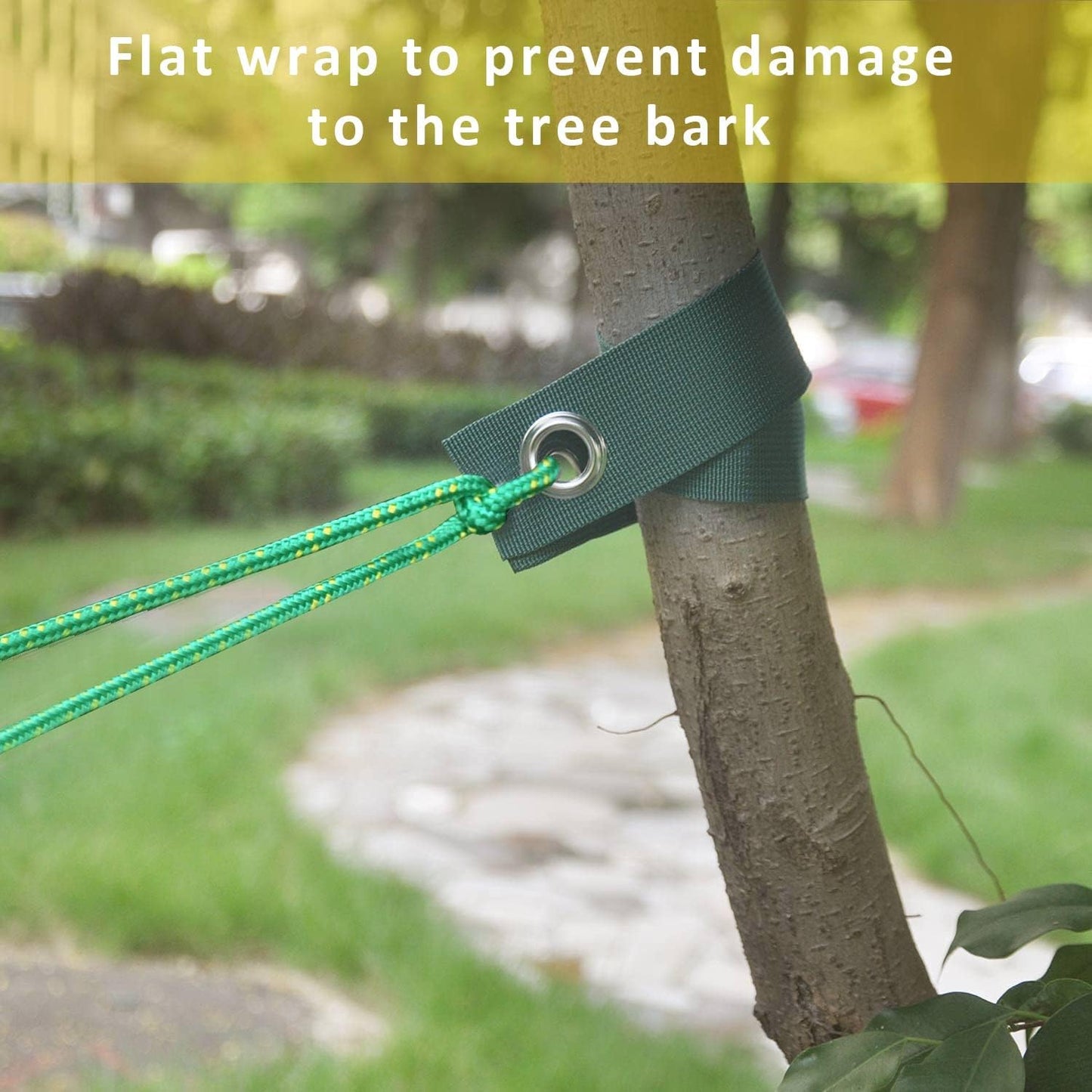 Tree Stake Kit, Heavy Duty Anchor Support for Young Trees in Bad Weather, Includes 3 Tree Straps, 3 Metal Stakes (11.8 in), and 3 Ropes