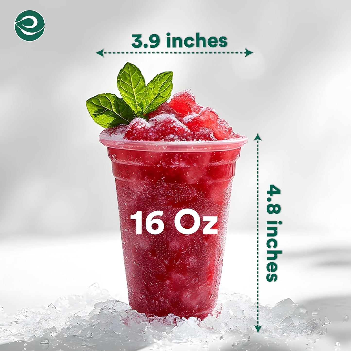 ECO SOUL 100% Compostable, Disposable Party Cups | Eco-friendly Party Cups | (500 Count, 16 oz Cold Cups)