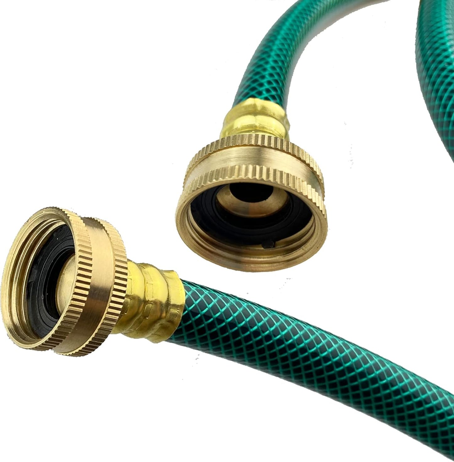 PVC Garden Hose 1/2 Inch Green Heavy Duty Water Hose with Solid Brass Fittings,No Leaking, Flexible,for outdoors,Lawns,Patio (25 FT, Green, Brass Fittings)