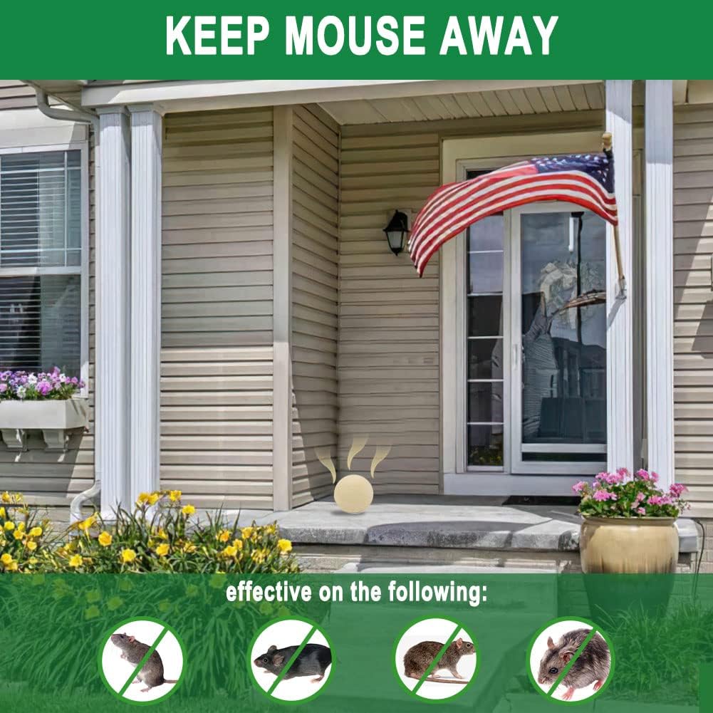 Rodent Repellent Balls Indoor/Outdoor Mice Repellent Indoor, Rat Repellent for Outside, Outdoor Mouse Repellant, Peppermint Balls for Rodents, Rat Repeller for Car Engines 12Pack