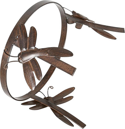 Topadorn Gazing Ball Stand Garden Hardware Steel Metal Stand for 10" or 12" Gazing Globes Outdoor Decor, Dragonfly
