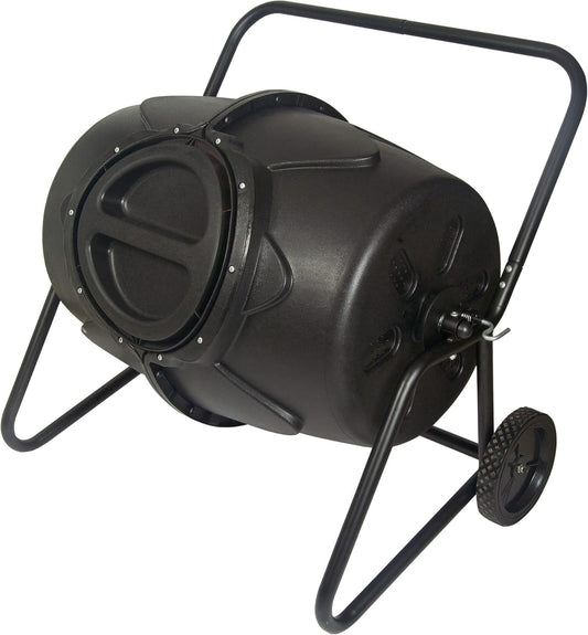 Koolscapes Wheeled Tumbling Composter – 50-Gallon Portable Eco-Friendly Rotating Bin BPA-Free
