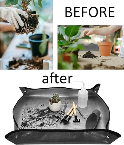 15Pcs Succulent Tools Kit with Organizer Bag Plant Repotting Mat Mini Garden Transplanting Tools for Indoor Outdoor Miniature Plant Care
