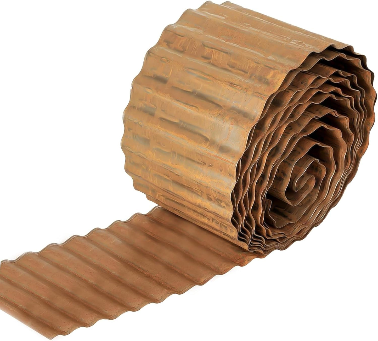 Metal Landscape Edging,6Inch×20FT Corrugated Metal Garden Edging Border Heavy Duty Garden Borders Edging Lawn Edging for Garden,DIY Flower Beds,Lawns,Pathway (Rusted)