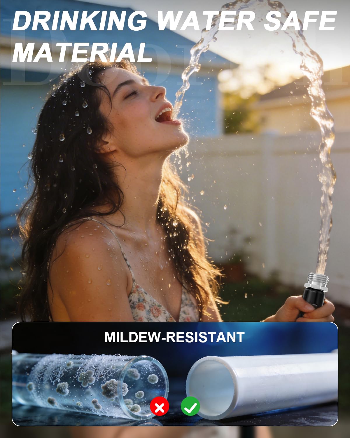 Doorich Garden Hose, Lightweight, Ultra Flexible, Durable, Kink-Free Water Hose - Made of TPU