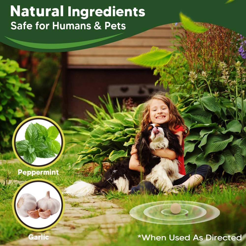 Mole Repellent Outdoor, Gopher Repellents, Vole Repellent for Lawn, Natural Groundhog Repellent, Safe for People & Pets, Mole Repellent for Lawn and Garden, 3 Months Protection -8P