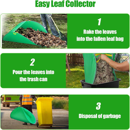 UQM Leaf Collector, Portable Pop Up Leaf Bags, Foldable Leaf Pick Up Tools Patent Number D1005635, Reusable Yard Garden Bags for Leaves Lawn Trash