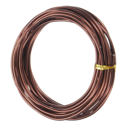 2.5mm Bonsai Training Wire, 16.4 Feet Total Anodized Aluminum Bonsai Wires for Bonsai Tree Shaping/Branches Fixing/Trunk Holding/DIY Crafting [Bronze]