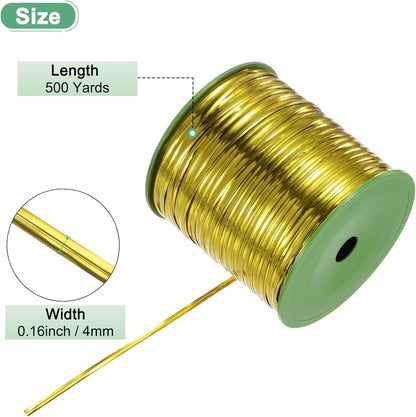 Metal Twist Ties, 500 Yards Metallic Twists Tie Bread Twisty-Ties for Party Decoration/Garden Plant/Gift Wrapping Bag/Cake/Pops Candy/Bakery Bags [Gold]