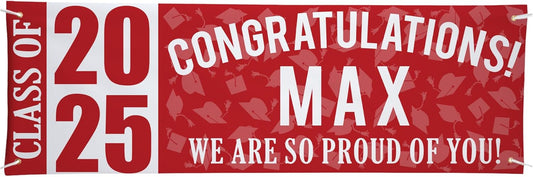 Let's Make Memories Personalized Graduation Banner Class of 2025 - Graduation Party Decorations