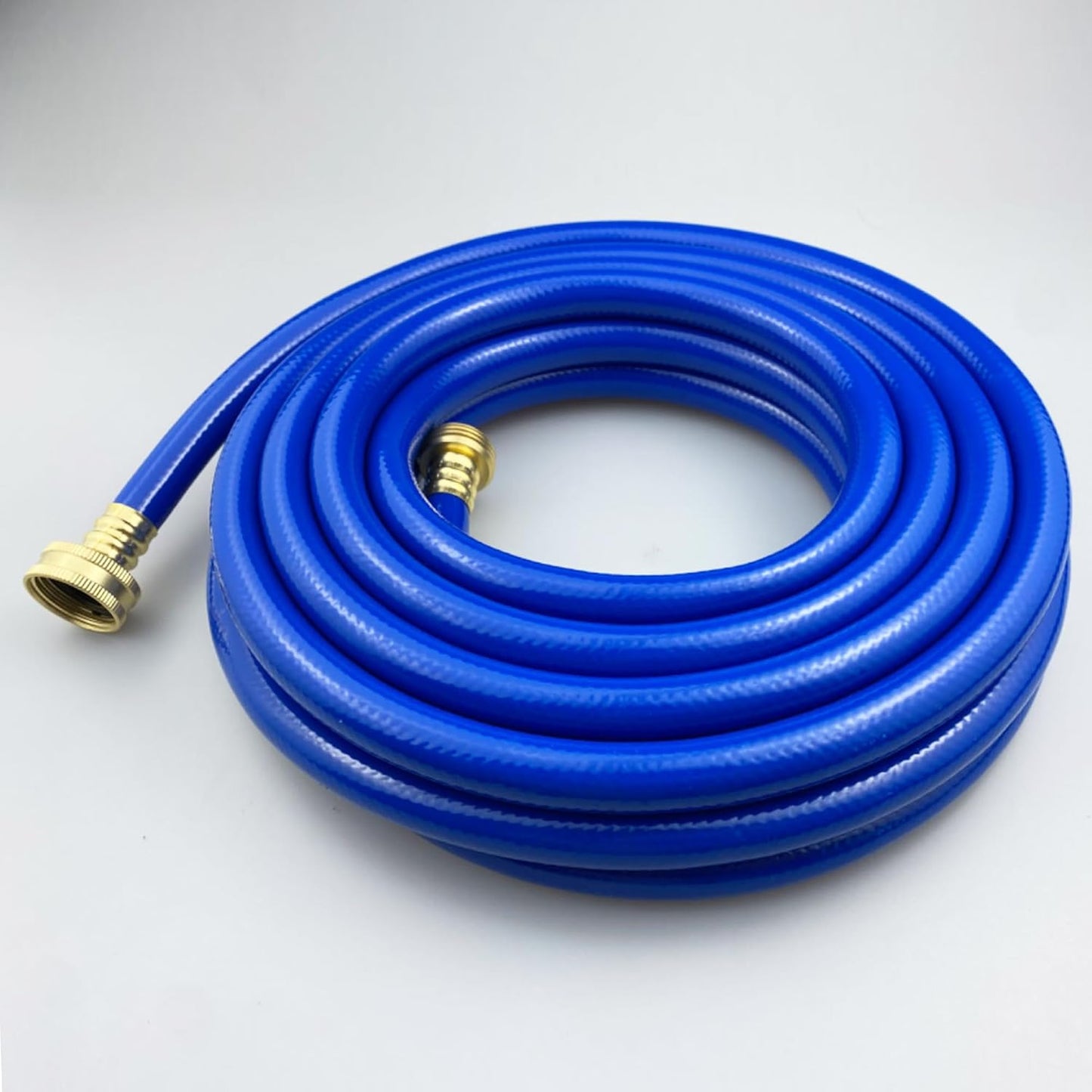PVC Garden Hose 1/2 Inch Green Heavy Duty Water Hose with Solid Brass Fittings,No Leaking, Flexible,for outdoors,Lawns,Patio (25 FT, Blue, Brass Fittings)