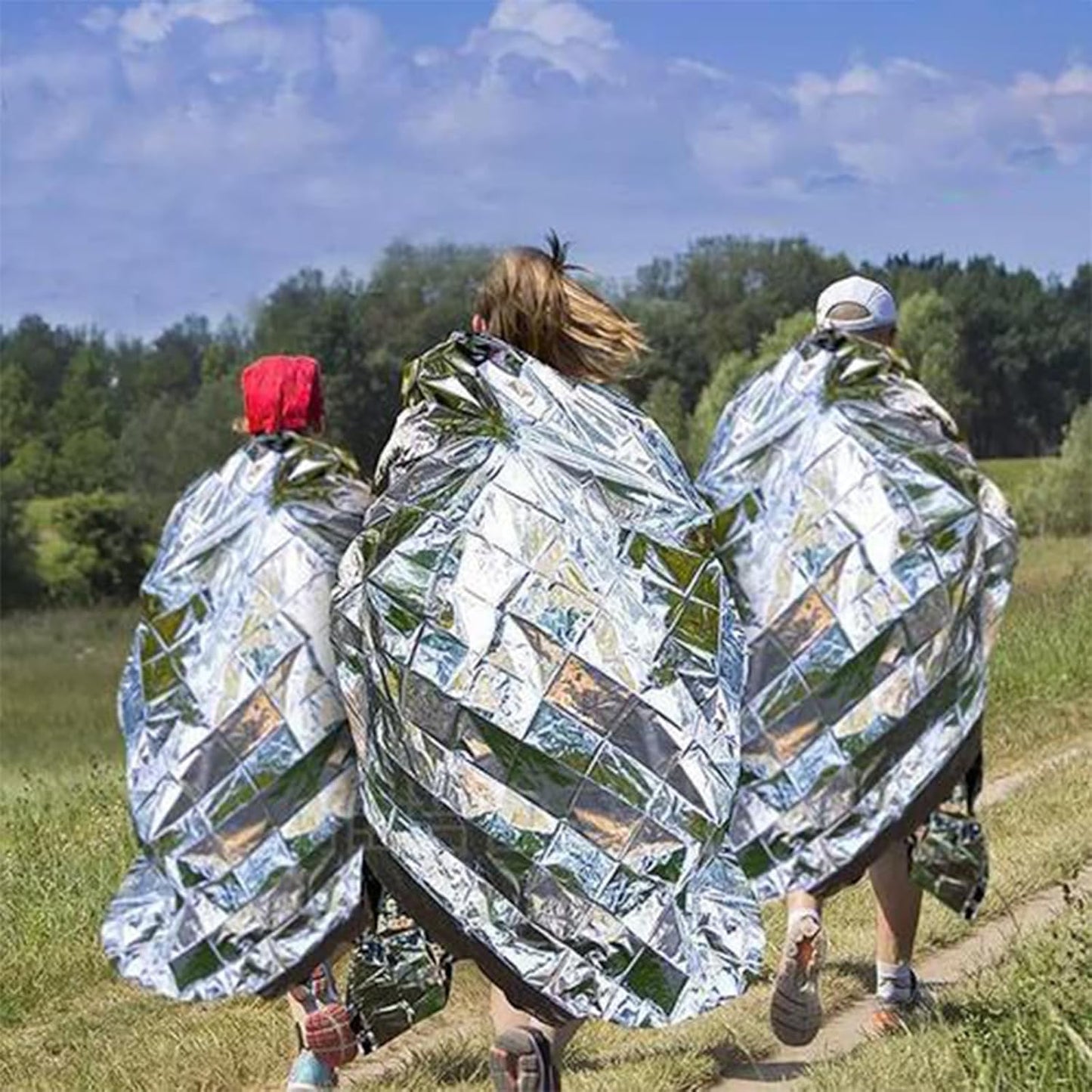 2 Pcs Plant Reflective Mylar Film, 82.6 x 55.1 Inch High Silver Plant Reflective Film, Garden Greenhouse Covering Foil Sheets for Plant Growth/First Aid/Marathon/Camping/Outdoor Survival