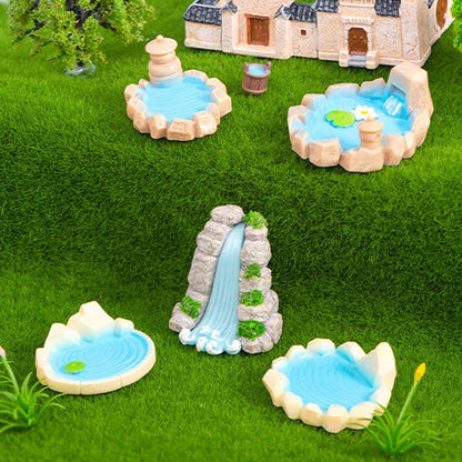 Fairy Garden Pond 15 Pack Mini Pond for Fairy Garden Accessories Outdoor Small Ponds Miniature Figurines Zen Gardens Terrarium Decor Little Statues Brown