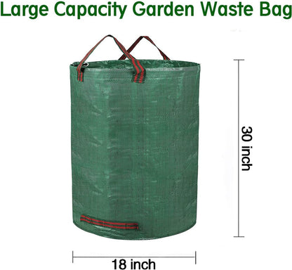 3-Pack 32 Gallon Garden Waste Bag Leaf Bags Reusable Heavy Duty Waste Bags Perfect for Garden, Lawn, Leaf/Leaves, Yard Debris Storage and Garden Accessories