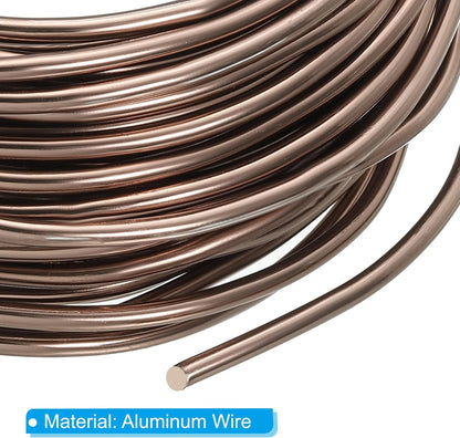 PATIKIL 3mm x 41ft Bonsai Training Wire,Floral Wire Stems Anodized Aluminum Tree Wire for Gardening Branch Fixing,Brown