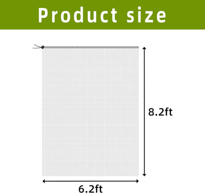 6.2 x 8.2 Feet Insect Bird Barrier Netting Mesh with Drawstring, Garden Bug Netting Plant Cover for Protect Plant Fruit Flower from Insect Bird