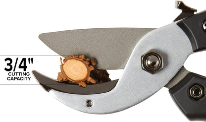 Jameson Anvil Pruning Shears – Heavy-Duty Professional Grade Pruner, 3/4” Cutting Capacity, Non-Stick Coating, Ergonomic Grip, Durable Aluminum Frame for Precision and Long-Lasting Performance