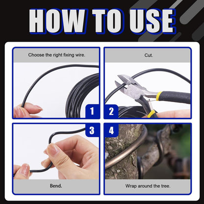 Glarks 5 Rolls Bonsai Wires Kit, 2mm 3mm 0.8mm 1mm 1.5mm Aluminum Bonsai Training Wire Tree Branches with Wire Cutter, 82 Feet Anodized Aluminum Set for Holding Bonsai Branches Small Trunks