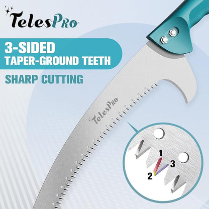Multi-Purpose Handheld Pruning Saw - 16-Inch Blade, Compatible with Standard US Acme Thread Poles (Pole Sold Separately), Ideal for Tree Trimming