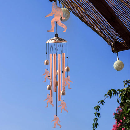 Handmade Bigfoot Wind Chime - Unique Wind Chimes for Outside Clearance, Garden Gift for Yard Decorations Outdoor, Perfect for Mom, Kids Meditation Lovers - Nursery, Patio Garden Decor