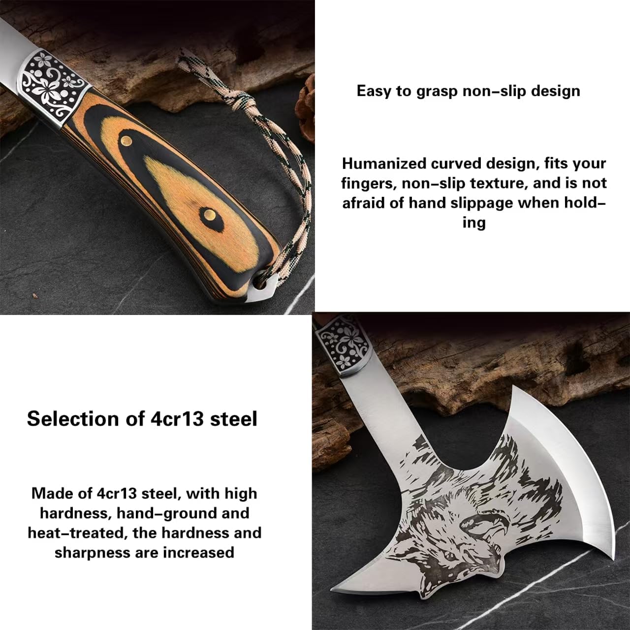 Multi-Functional Outdoor Axe - Garden Hatchet for Camping, Survival, and Tree Cutting - Portable Durable Design for Outdoor Enthusiasts