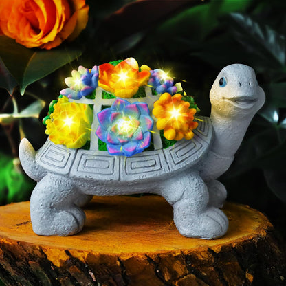 Womens Gifts Solar Turtle Statues for Garden Decor, Outdoor Sculptures for Clearance Lights for Outside Lawn Ornaments Porch Patio Balcony Yard Home - Birthday Easter Gifts for Mom Grandma